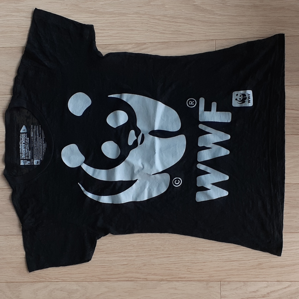 World Wildlife Fund Panda Black White Graphic Short Sleeve Women’s T-shirt
